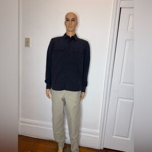 Men's Rag & Bone M Jack Shirt Nylon Engineered Button Down Collared EUC